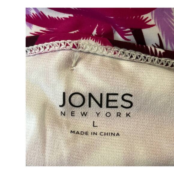 Jones New York Womens size Large bathing suit Palm Tree print ruffle L - Picture 5 of 5